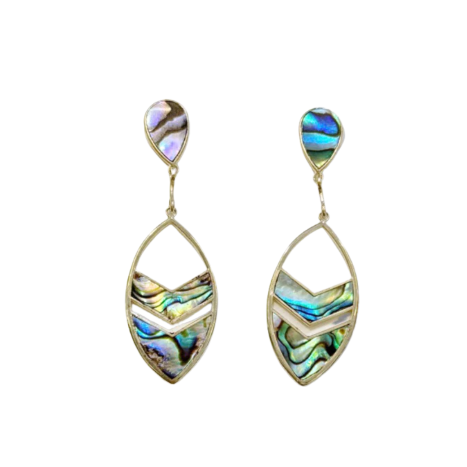 Abalone Leaf Earrings