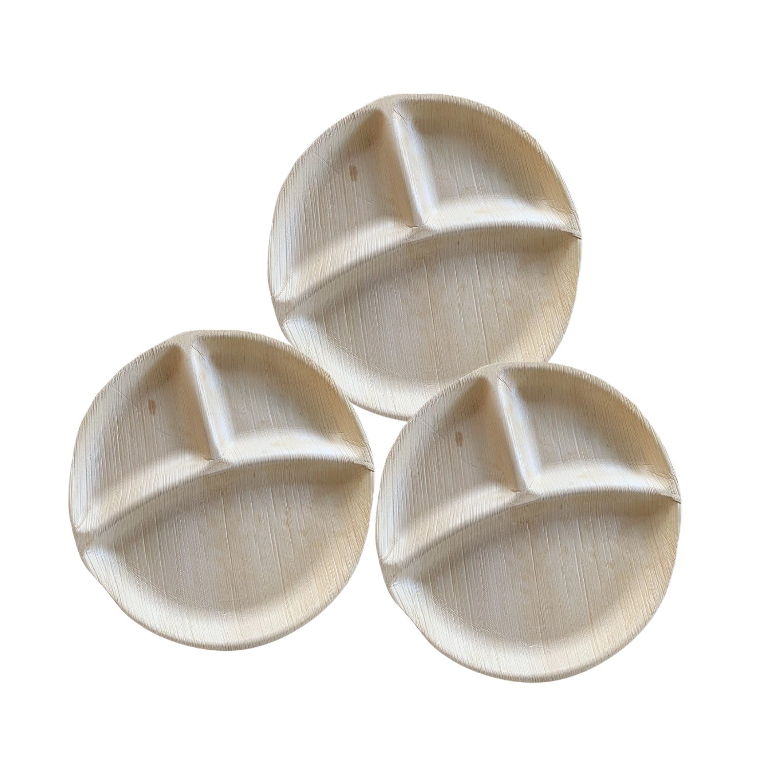 Areca Palm Leaf 3-Compartment Tray