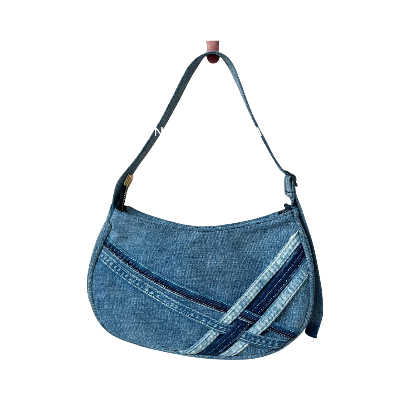 Handmade Upcycled Denim Armpit Bag