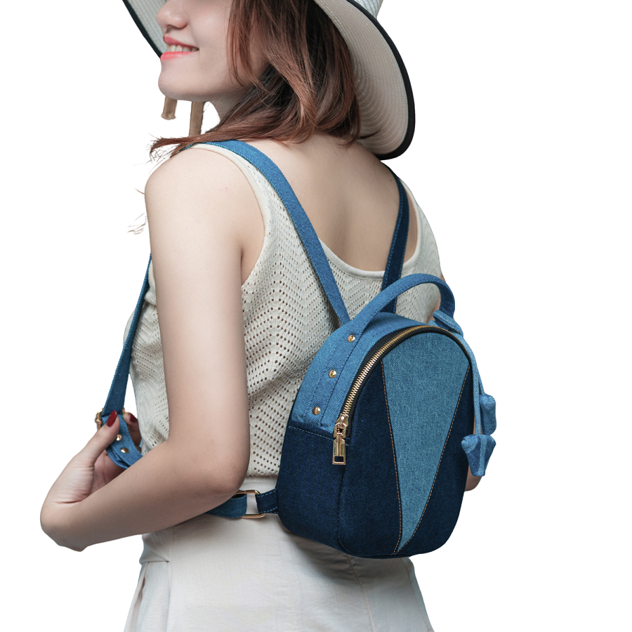 Handmade Upcycled Denim Backpack