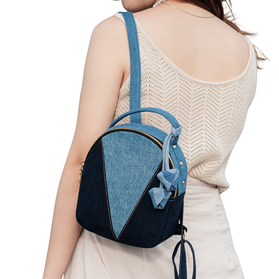 Handmade Upcycled Denim Backpack