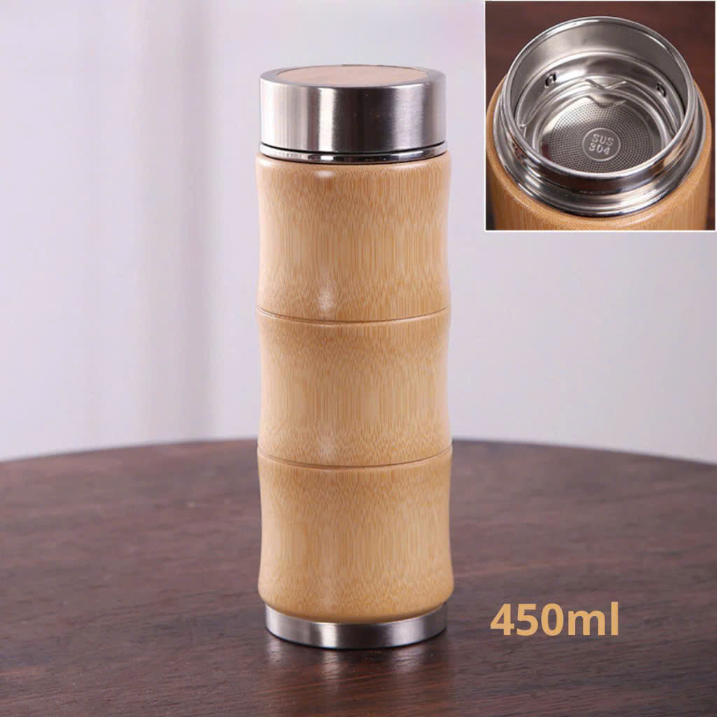 Bamboo Travel Thermos Bottle