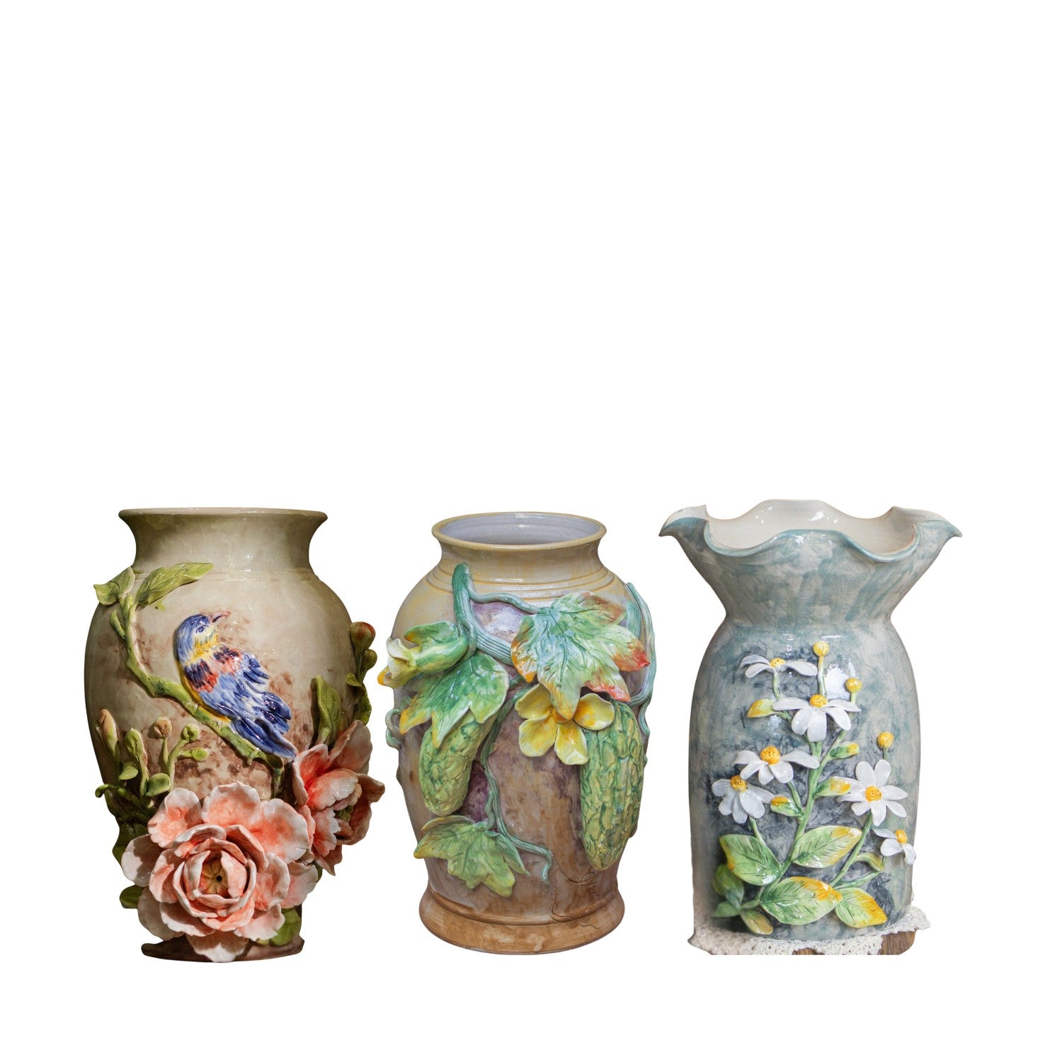 Bat Trang Handcrafted Ceramic Flower Vase 56