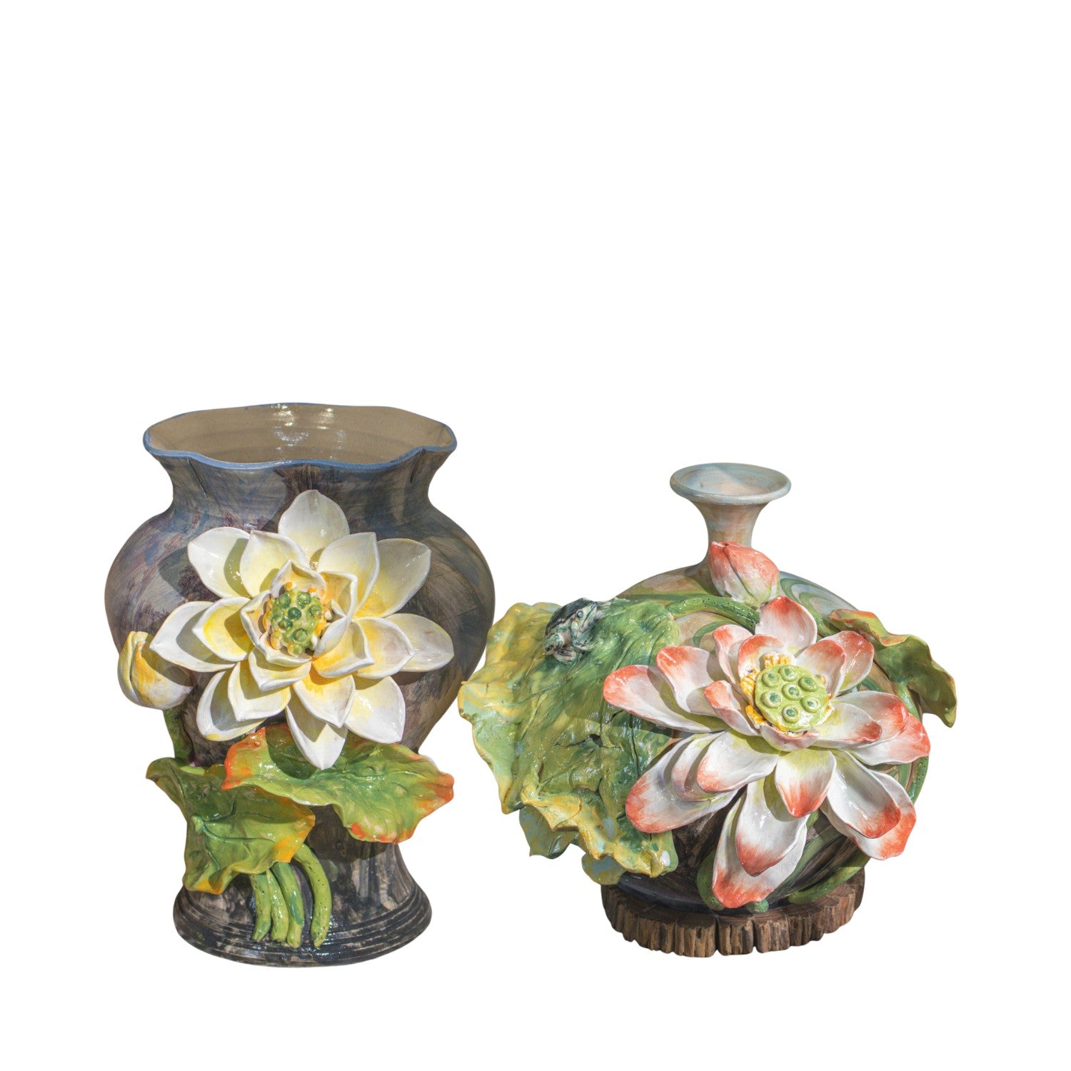 Bat Trang Handcrafted Ceramic Flower Vase 110
