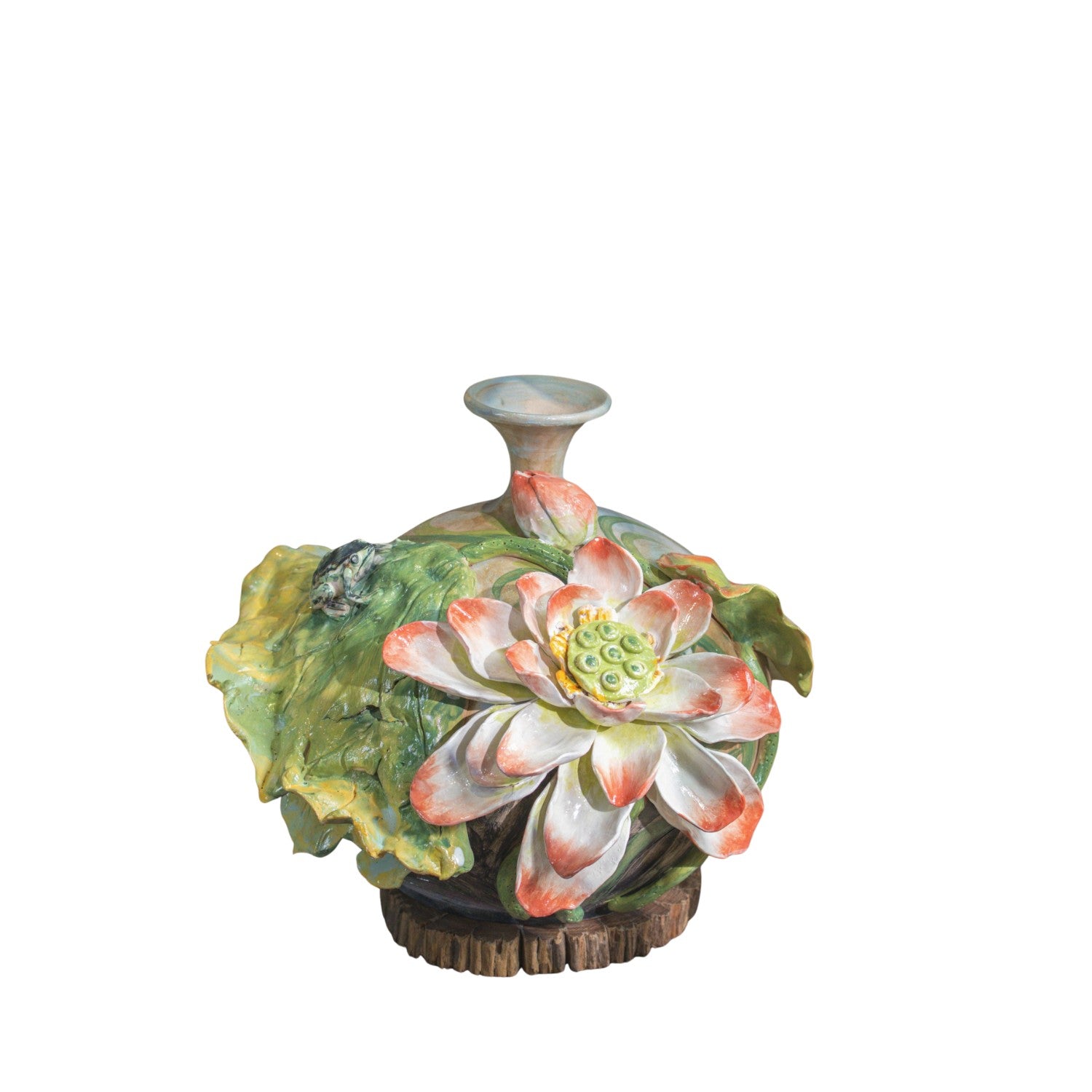 Bat Trang Handcrafted Ceramic Flower Vase 110