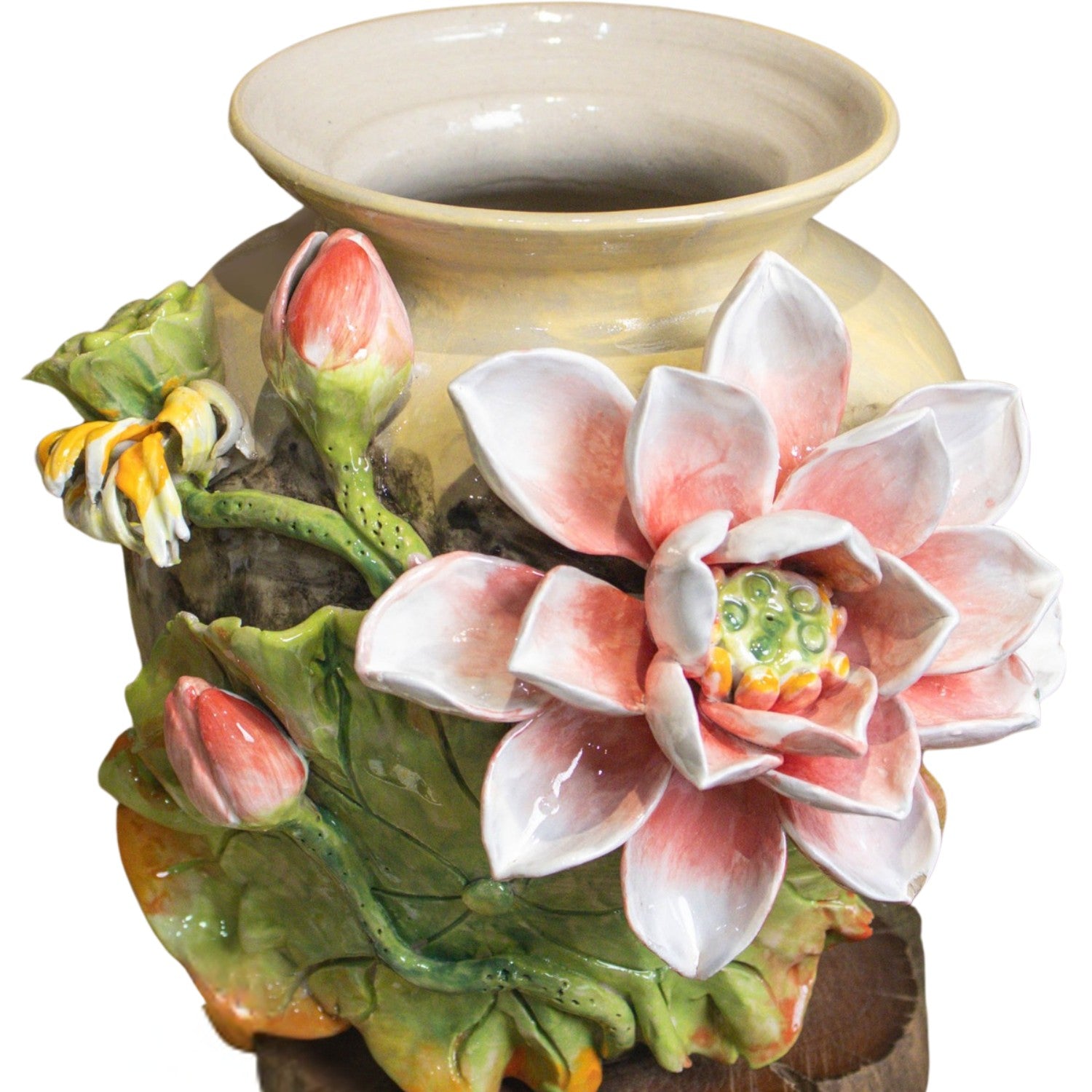 Bat Trang Handcrafted Ceramic Flower Vase 130