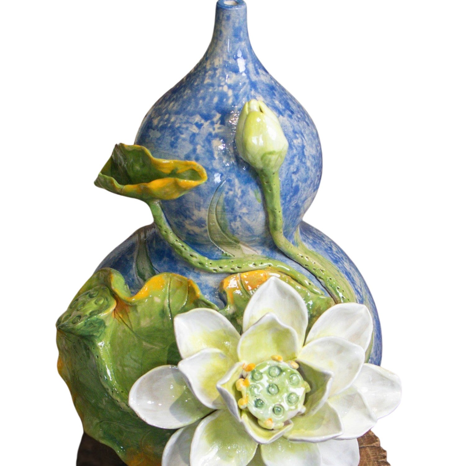 Bat Trang Handcrafted Ceramic Flower Vase 141