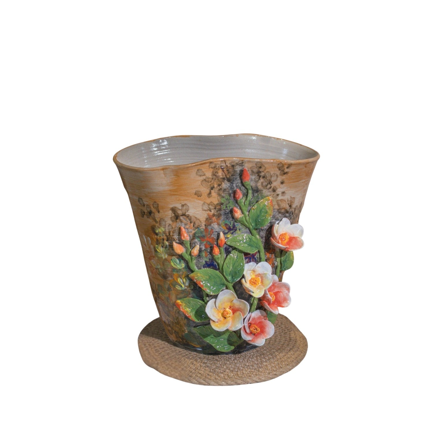 Bat Trang Handcrafted Ceramic Flower Vase 143