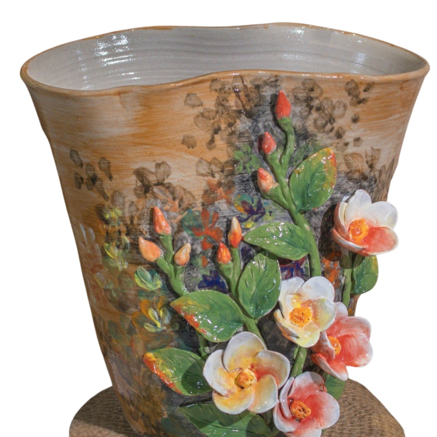 Bat Trang Handcrafted Ceramic Flower Vase 143