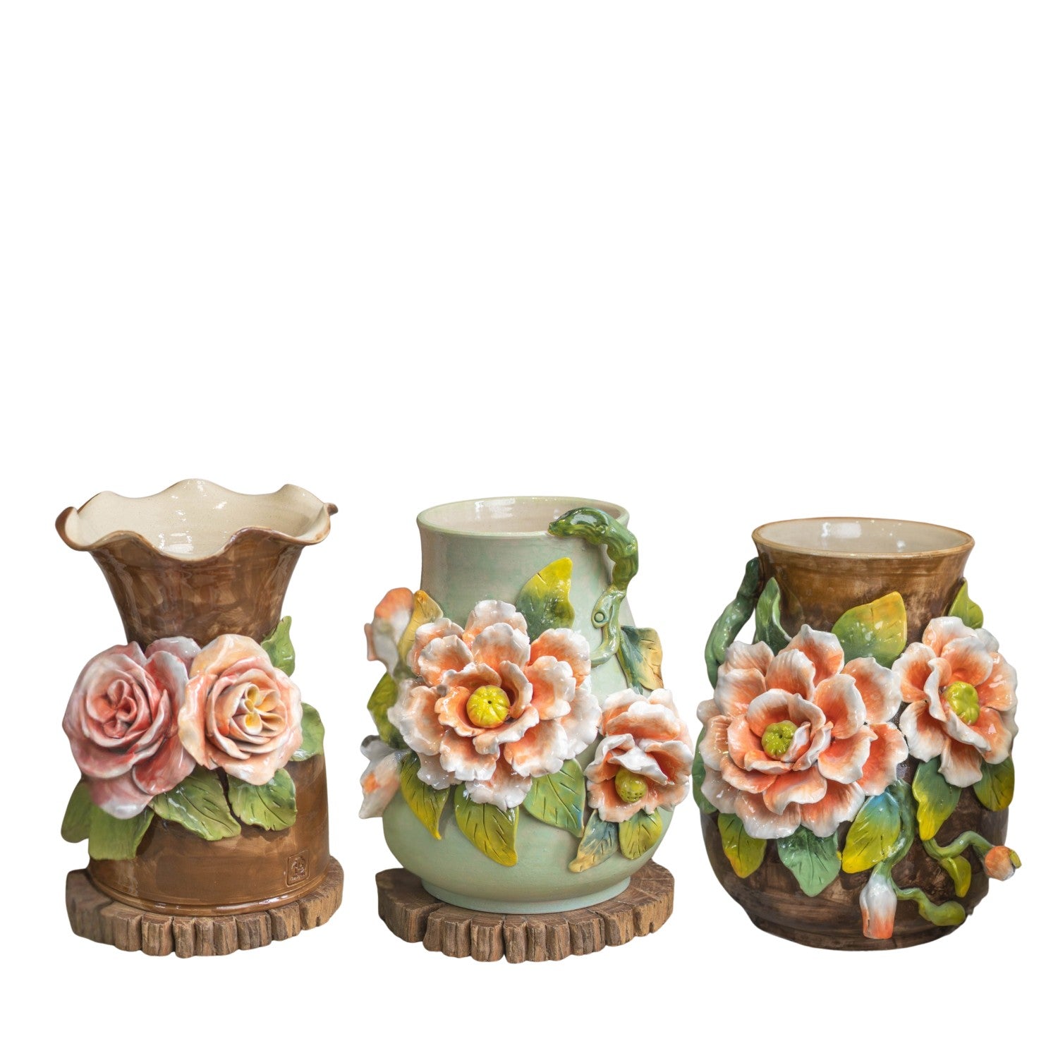 Bat Trang Handcrafted Ceramic Flower Vase 153