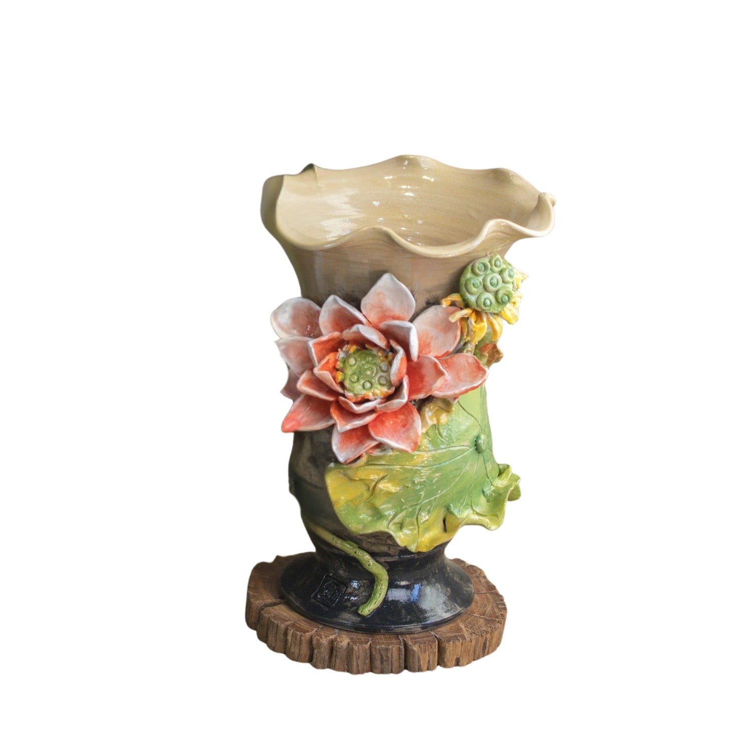 Bat Trang Handcrafted Ceramic Flower Vase 149