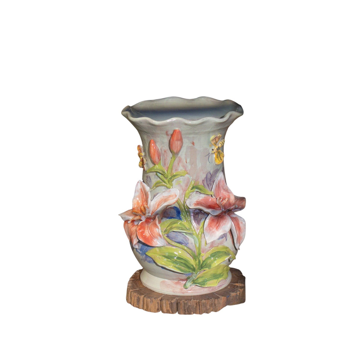 Bat Trang Handcrafted Ceramic Flower Vase 12