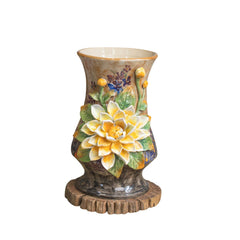 Bat Trang Handcrafted Ceramic Flower Vase 154