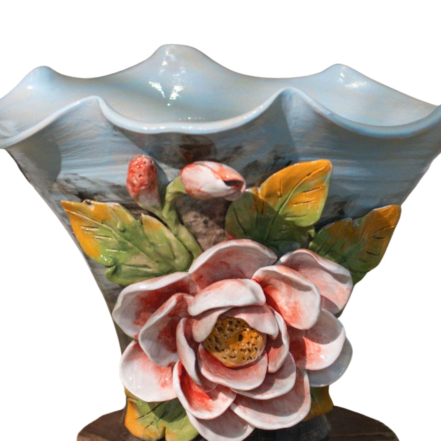 Bat Trang Handcrafted Ceramic Flower Vase 163