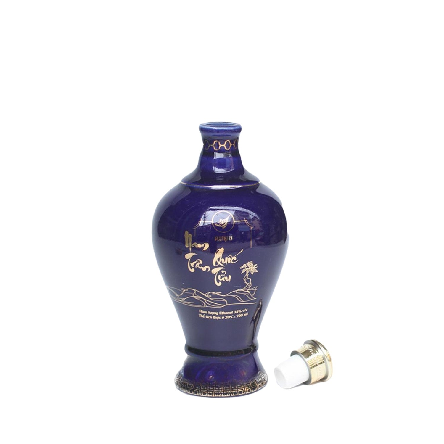 Bat Trang Handcrafted Ceramic Wine Container  02