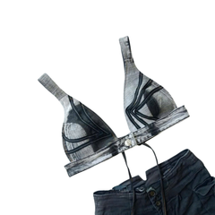 Handmade Upcycled Denim Beach Bra