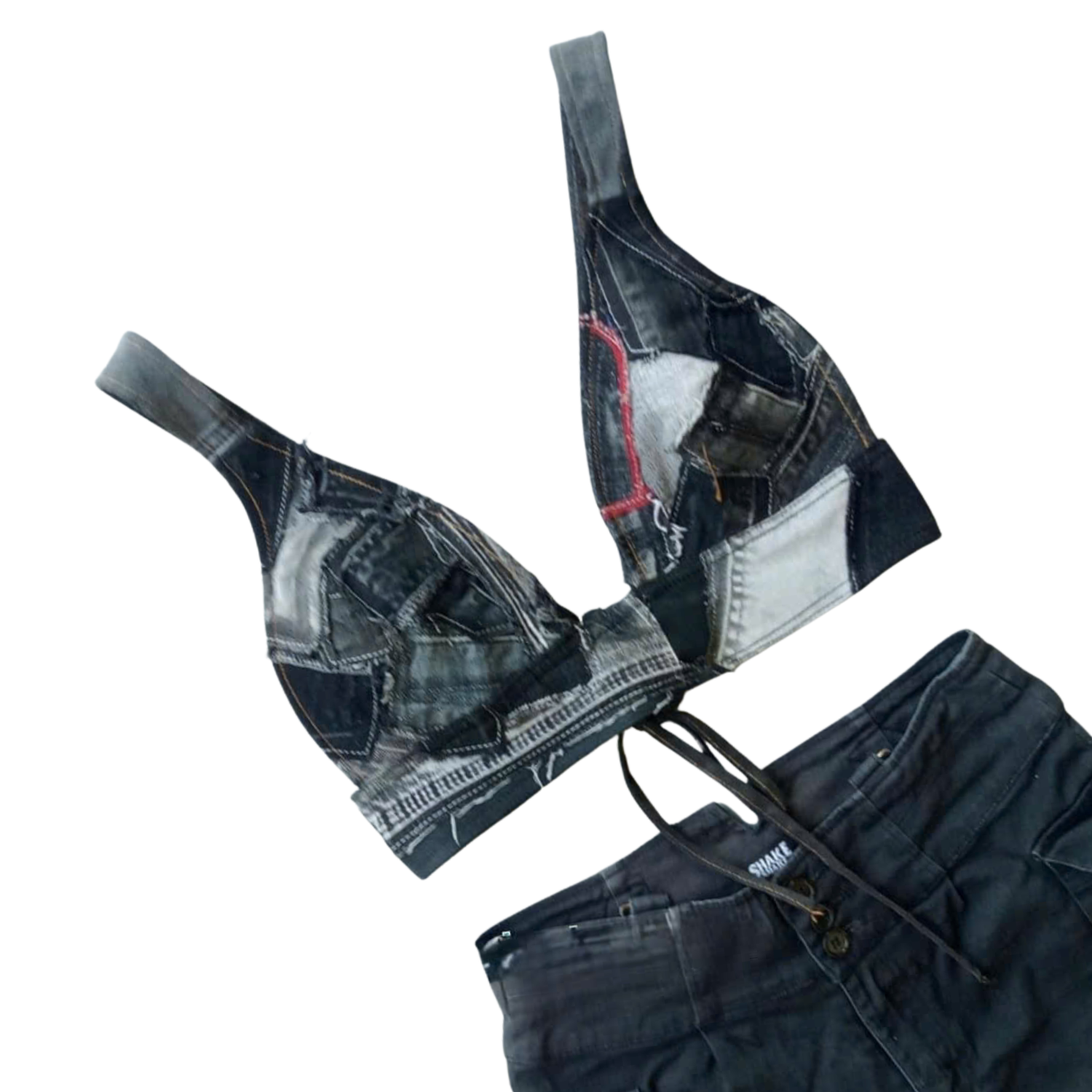 Handmade Upcycled Denim Beach Bra