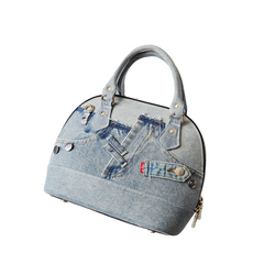 Handmade Upcycled Denim Big Mussel Bag 2