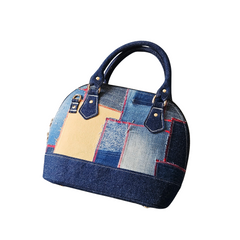 Handmade Upcycled Denim Big Mussel Bag 1