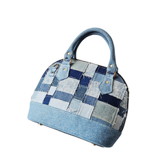 Handmade Upcycled Denim Big Mussel Bag 1