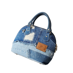 Handmade Upcycled Denim Big Mussel Bag 1