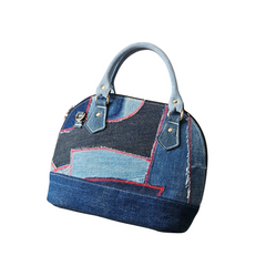 Handmade Upcycled Denim Big Mussel Bag 2
