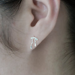 Bow-Shaped Earrings For Women Handcrafted 925 Sterling Silver