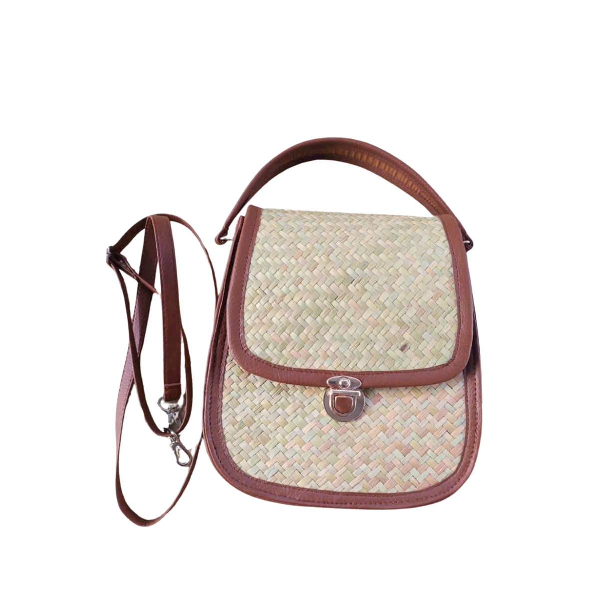 Box-Shaped Sedge Handbag