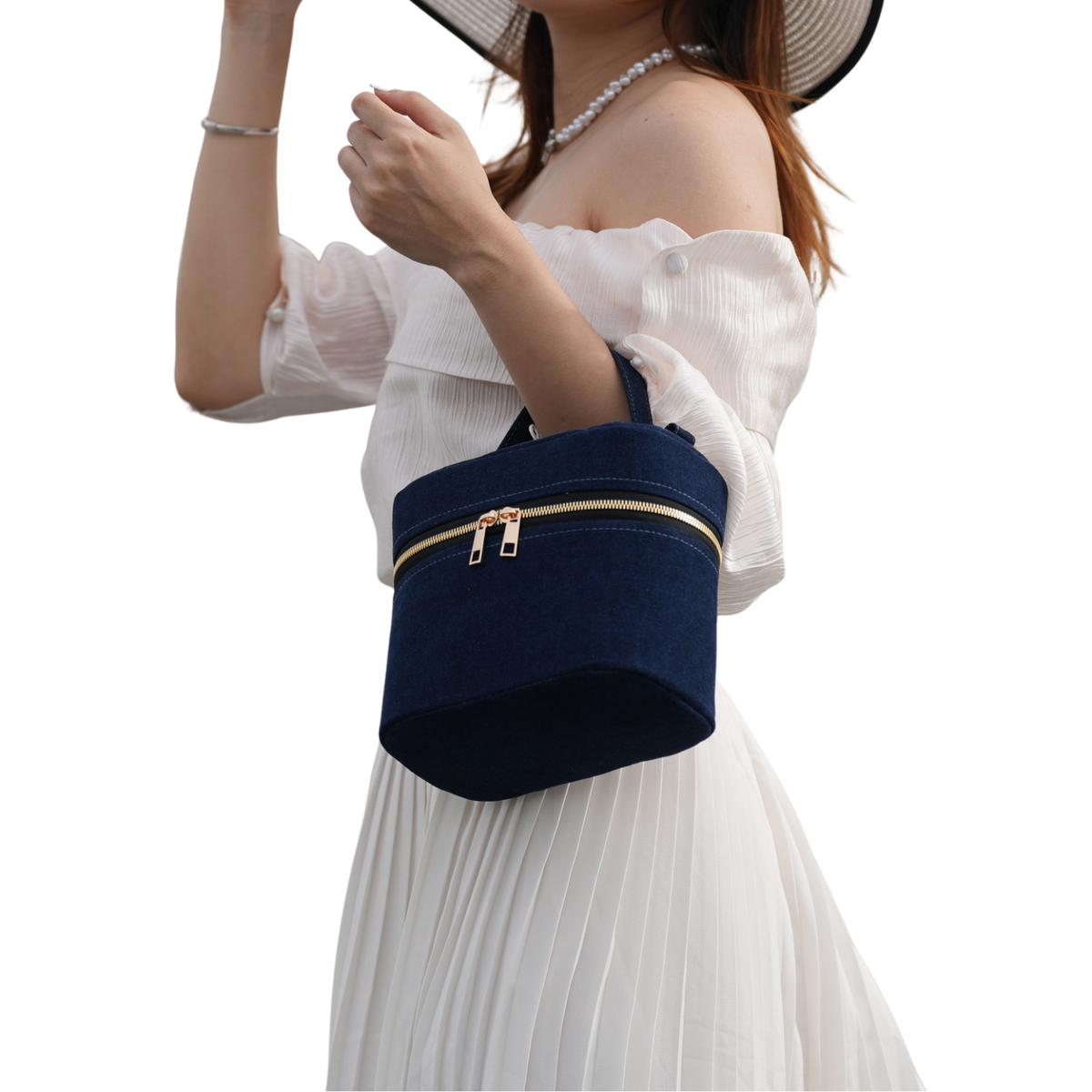 Handmade Upcycled Denim Box Bag