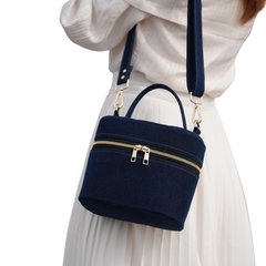 Handmade Upcycled Denim Box Bag