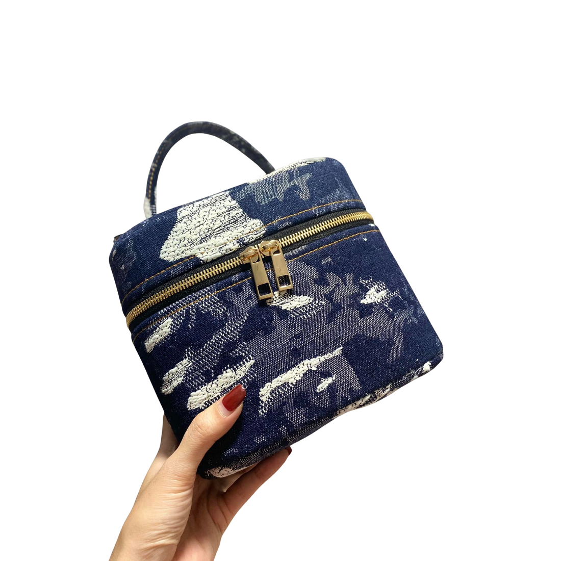 Handmade Upcycled Denim  Box Bag