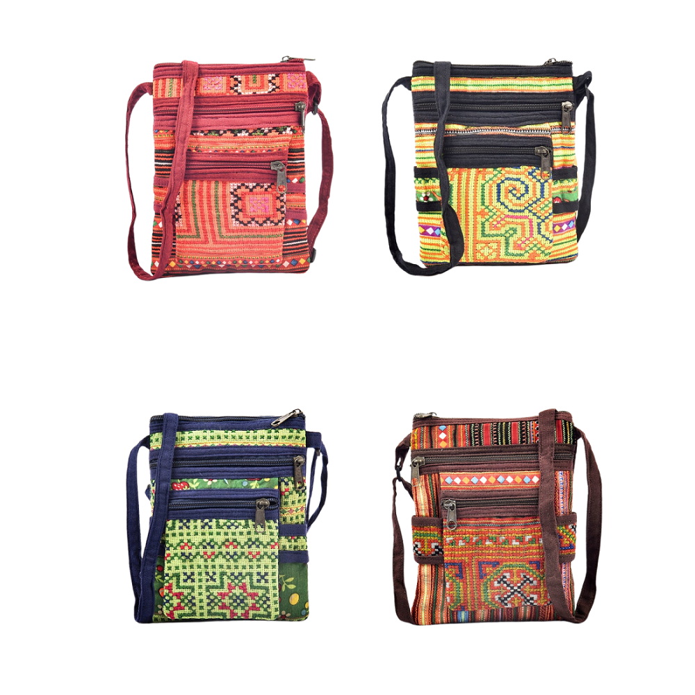 Hand-Woven Brocade Crossbody Bag