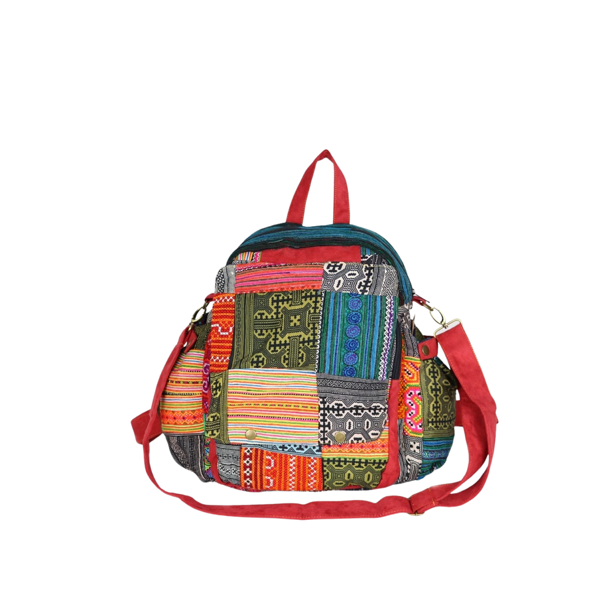 Hand-Woven Brocade Fashion Backpack