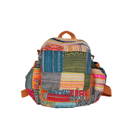 Hand-Woven Brocade Fashion Backpack