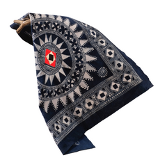 Hand-Woven Square Brocade Scarf