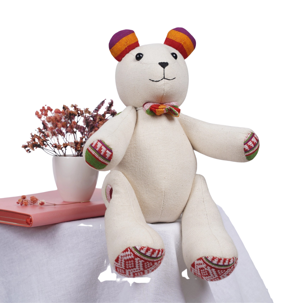 Hand-Woven Brocade Teddy Bear
