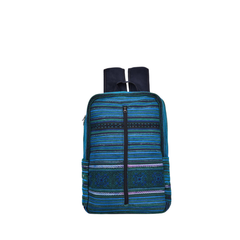 Hand-woven Brocade Backpack With 1 Zipper Along The Body