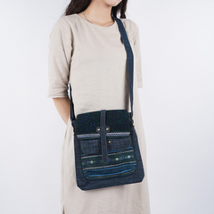 Hand-Woven Brocade Crossbody Bag