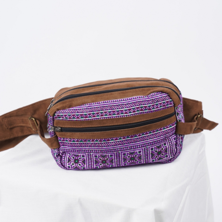 Hand-Woven Brocade Fanny Pack