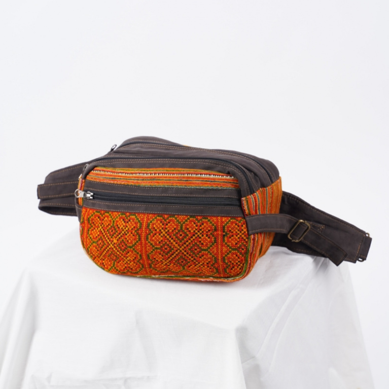 Hand-Woven Brocade Fanny Pack