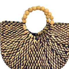 Brown Mixed Water Hyacinth Bag