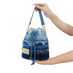 Handmade Upcycled Denim Bucket bag