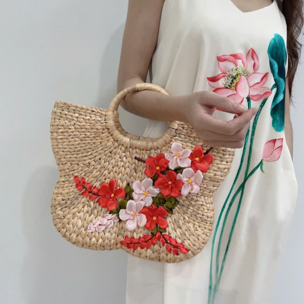 Butterfly Shaped Water Hyacinth Bag 2