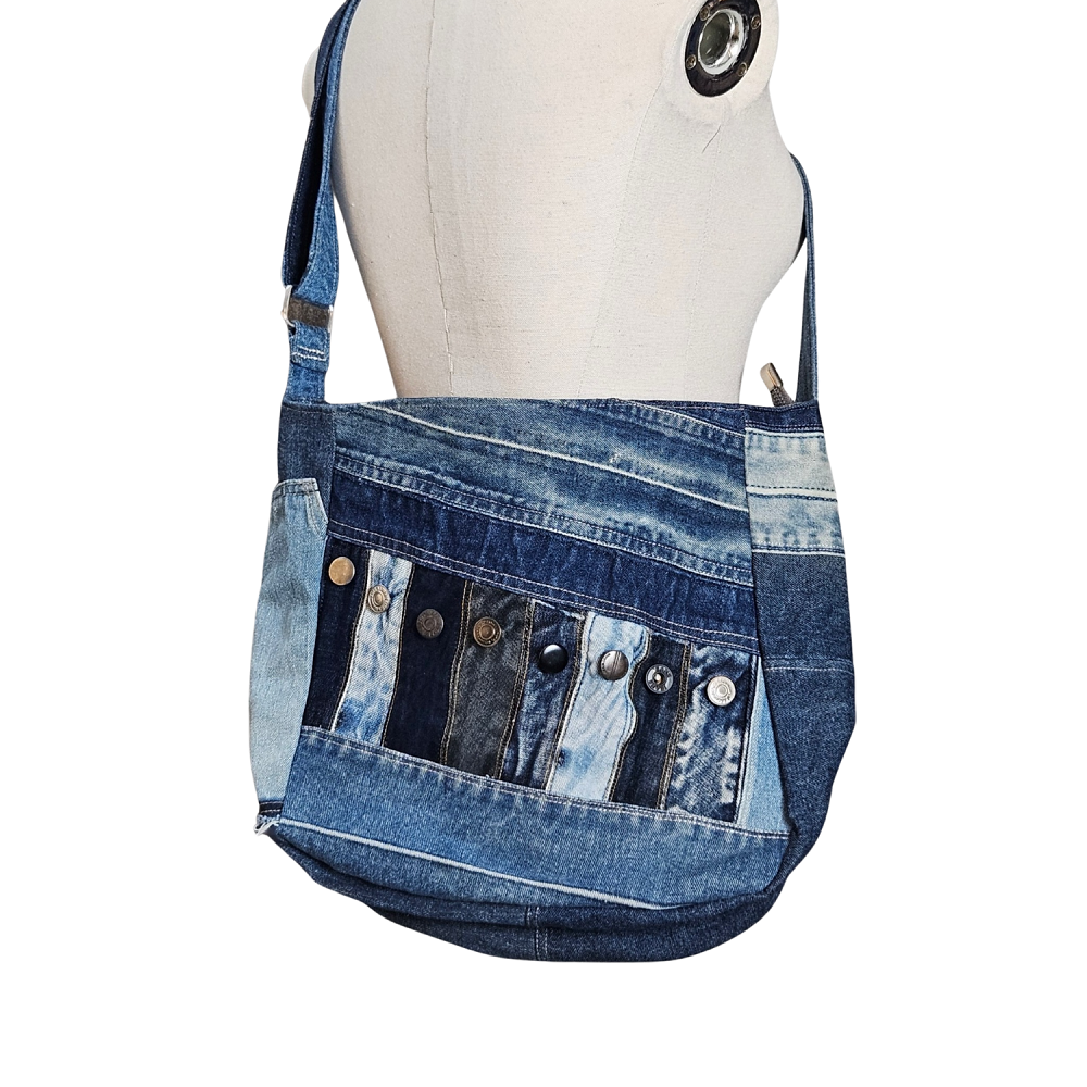 Handmade Upcycled Denim CATA Bag 2