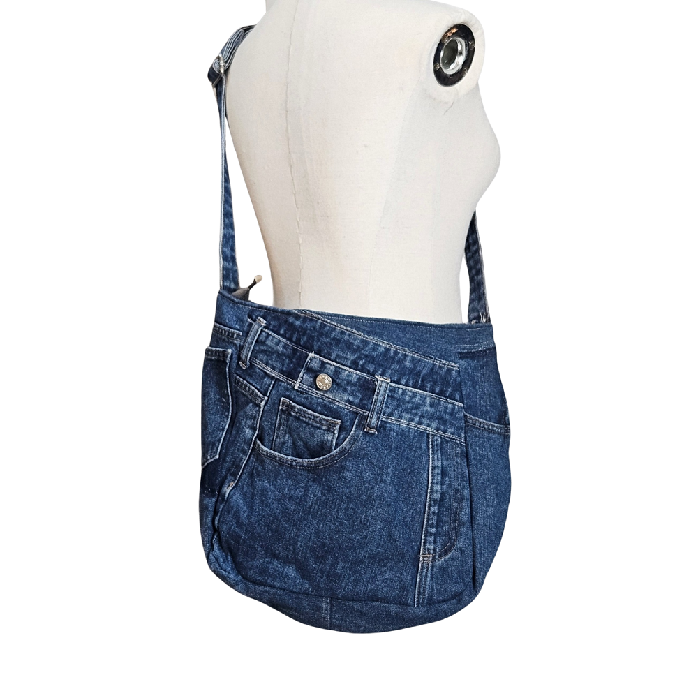 Handmade Upcycled Denim CATA Bag 1