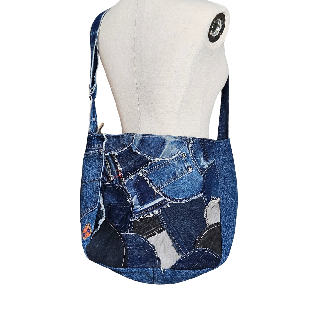 Handmade Upcycled Denim CATA Bag 1