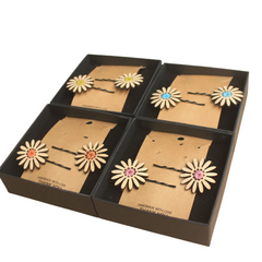 Chrysanthemum Coconut Hair Clips (1 Pair)