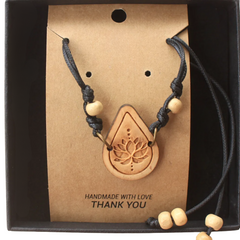 Coconut Drop Bracelet With Lotus Pattern