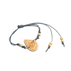 Coconut Drop Bracelet With Lotus Pattern