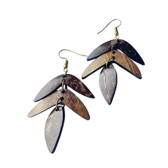 Coconut Leaf Shaped Layer Earrings